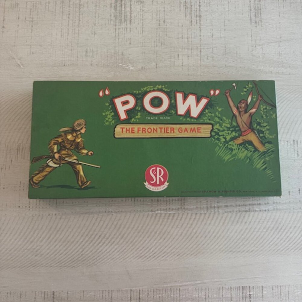 Mint!  Vintage 1955 Selchow & Righter "POW" The Frontier Game (unplayed)